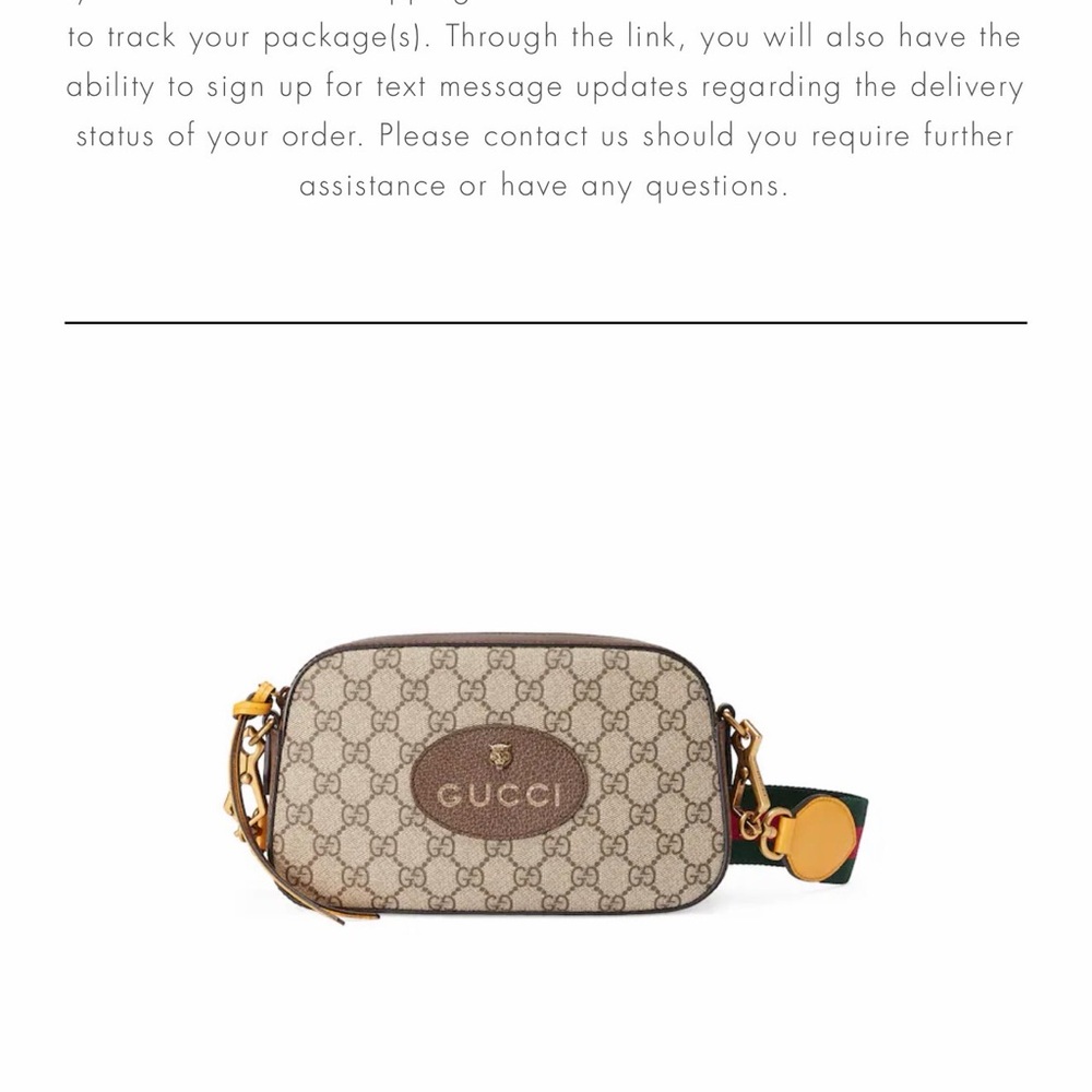Gucci Beige and Brown Logo Crossbody with Green and Red Strap - Picture 7 of 7